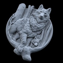 wolf baby pendant jewelry medallion 3d print model retro art crazy old statue werewolf husky rottweiler beast deco sculpture nature creature traditional pendants hobby stage bear 3d print model - Mito3D