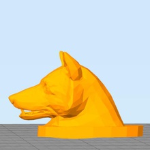 loup buste tête de la décoration murale maison animal 3d print model - Mito3D