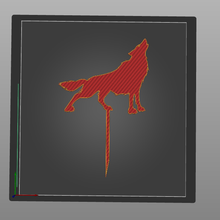 wolf cake topper animal art dog 3d print model - Mito3D