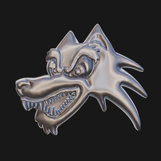 wolf cartoon animal jewelry 3d print model - Mito3D