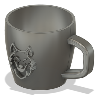 wolf coffee cup Home coffee  3d print model - Mito3D