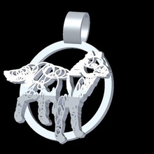 Lobo coleção garabats joalheria Recursos jóias Transferências pingente luxo 3d 3d print model - Mito3D