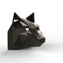 lupo cane testa maschera led arte animale giocattolo 3d print model - Mito3D