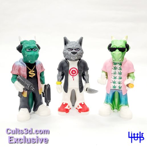 wolf dragon custom figure collection 1 fashion baby yoda care bear toys game weed fuck funny 3D print model - Mito3D