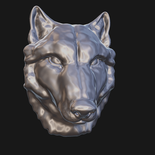 Lobo cara animal joalheria mamíferos 3d print model - Mito3D