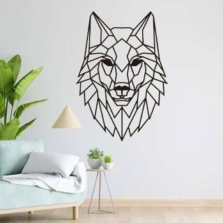 wolf face - wall art sculpture 2d animal decoration 3d print model - Mito3D