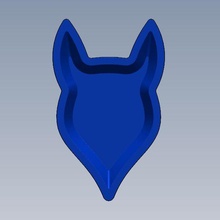 Loup visage forme bol cnc animal bois artcam silhouette 3d print model - Mito3D