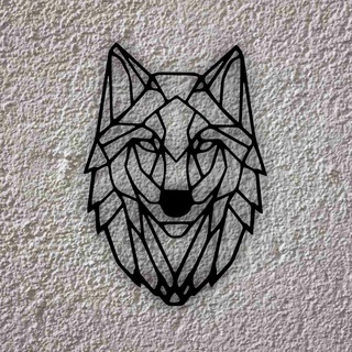 wolf face wall art Home wallart 2d room 3d print model - Mito3D