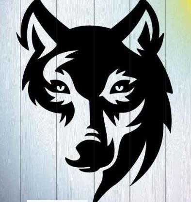 wolf face wall decoration art ornament 3D print model - Mito3D