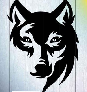 wolf face wall decoration wall art decoration ornament wolf face  3d print model - Mito3D