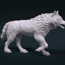 wolf figure art beast canine carnivora creature statue figurine forest 3d print model - Mito3D