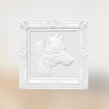 wolf quadro a arte 3d print model - Mito3D