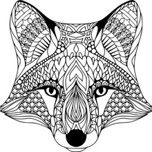 wolf geometry art nature fox decoration geometric pretty one easy light 3d print model - Mito3D