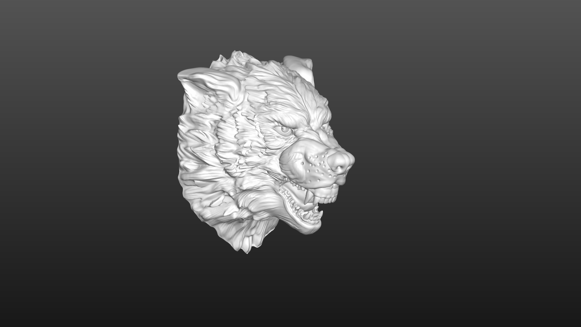 Lobo cabeça 3D print model - Mito3D