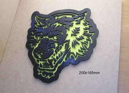 Lobo cabeça agressivo selvagem animal lobo 3d print model - Mito3D