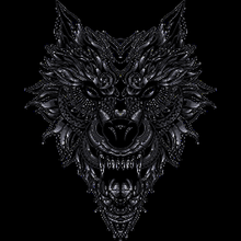 wolf head pictogram 3d print model - Mito3D