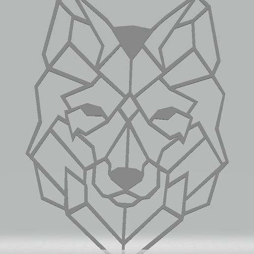 wolf head v2 wall decoration 100cm 3d printer wolf's xxl 3D print model - Mito3D
