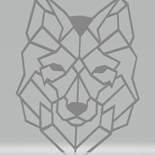 wolf head v2 wall decoration 100cm 3d printer wolf's xxl 3d print model - Mito3D