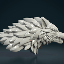 wolf Kopf v art Skulptur statue Ungeheuer canine fir säugetier carnivora 3d print model - Mito3D