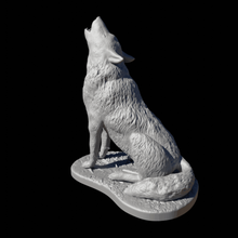 wolf howling art animal wolves wild life mamal 3d print model - Mito3D