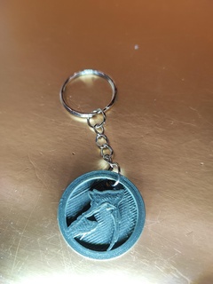 wolf key ring key ring wolf bricoloup bricoloup 3d  3d print model - Mito3D
