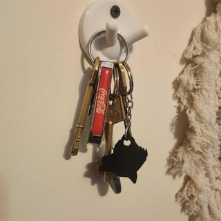 wolf keychain key rings animals minimalist pendant decoration 3d print model - Mito3D
