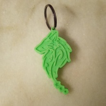 wolf keychain jewelry keychains 3d print model - Mito3D