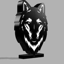 Wolf Lampe LED Spaß 3d print model - Mito3D