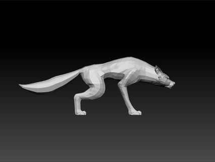 Wolf Lowpoly wolf unity3d ue5 3d Spiel Spielzeug 3d print model - Mito3D