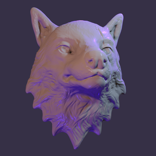 Loup aimant étrange bizarre lionceau 3d print model - Mito3D