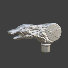 wolf man cane 3d print model - Mito3D
