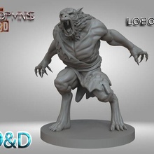 wolf man warhammer d&d 3d print model - Mito3D