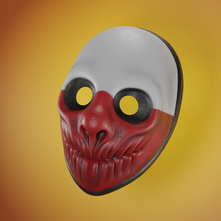Loup masque payday2 Payer journée 2 Halloween horreur stl jour paie cosplay 3d print model - Mito3D