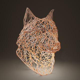 lobo malla busto fornido 3d print model - Mito3D