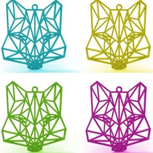 wolf necklace jewelry 3d printing art fashion luifer polygonal stl fad 3d print model - Mito3D