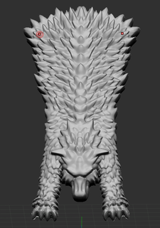 Kurt post pelerin kalıp masaüstü kurtlar Uzay köpek Zindanlar ejderhalar kürk yeşil milliput 3d print model - Mito3D