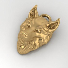 wolf pendant jewelry medallion 3d print model chain printable platinum sterling silver zbrush necklace animal accessory werewolf howl pendants beast husky creature dalmatian rottweiler 3d print model - Mito3D