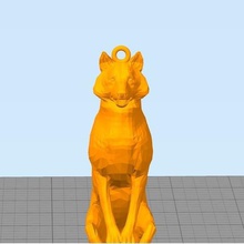 lobo pingente jóias animais 3d print model - Mito3D