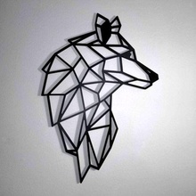 wolf picture table little square pla hellbot pendant deco decoration 3d print model - Mito3D