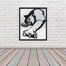 wolf immagine casa lupo wild animale feroce felino tabella gli spazi interni le tabelle nero bianco 3d print model - Mito3D