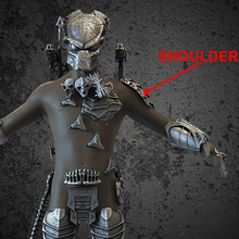 wolf predator shoulder armour 3d print model - Mito3D