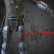 wolf predator thigh armour 3d print model - Mito3D