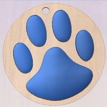wolf print home imprint key ring animals 3d print model - Mito3D