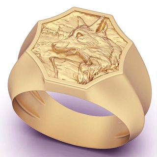 Wolf Ring Wolf Ring Silber Gold Schmuck druckbar 3d Modell Trend Mode Design zbrush Tiger 3d print model - Mito3D