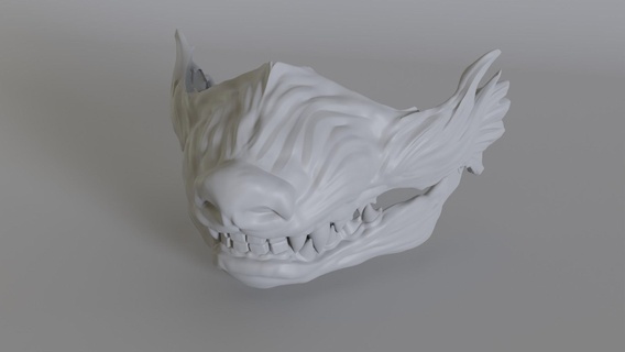wolf shaped mask mask wolf nature cosplay furry wild  3d print model - Mito3D