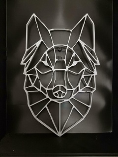 lobo silueta animal origami Arte 3d criaturas 3d print model - Mito3D
