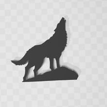 Wolf Silhouette 3d print model - Mito3D