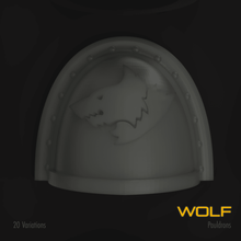 wolf space marine pauldron pack Spiel warhammer 40k Waffen bundle 3d print model - Mito3D