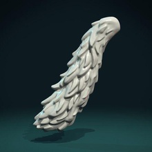 Kurt kuyruk ii Bölüm kürk anatomi hayvan kurt adam 3d print model - Mito3D