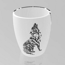 wolf themed pitcher well kitchen home 3d print model - Mito3D